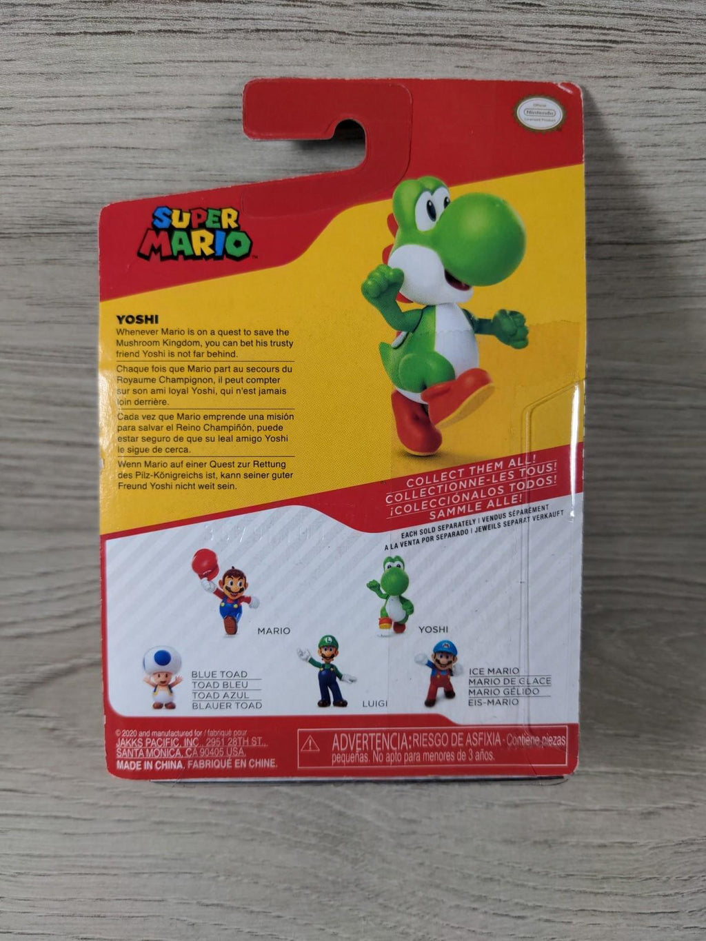 Super Mario Yoshi  6cm Action Figure Jakks Pacific - Factory Sealed Pack