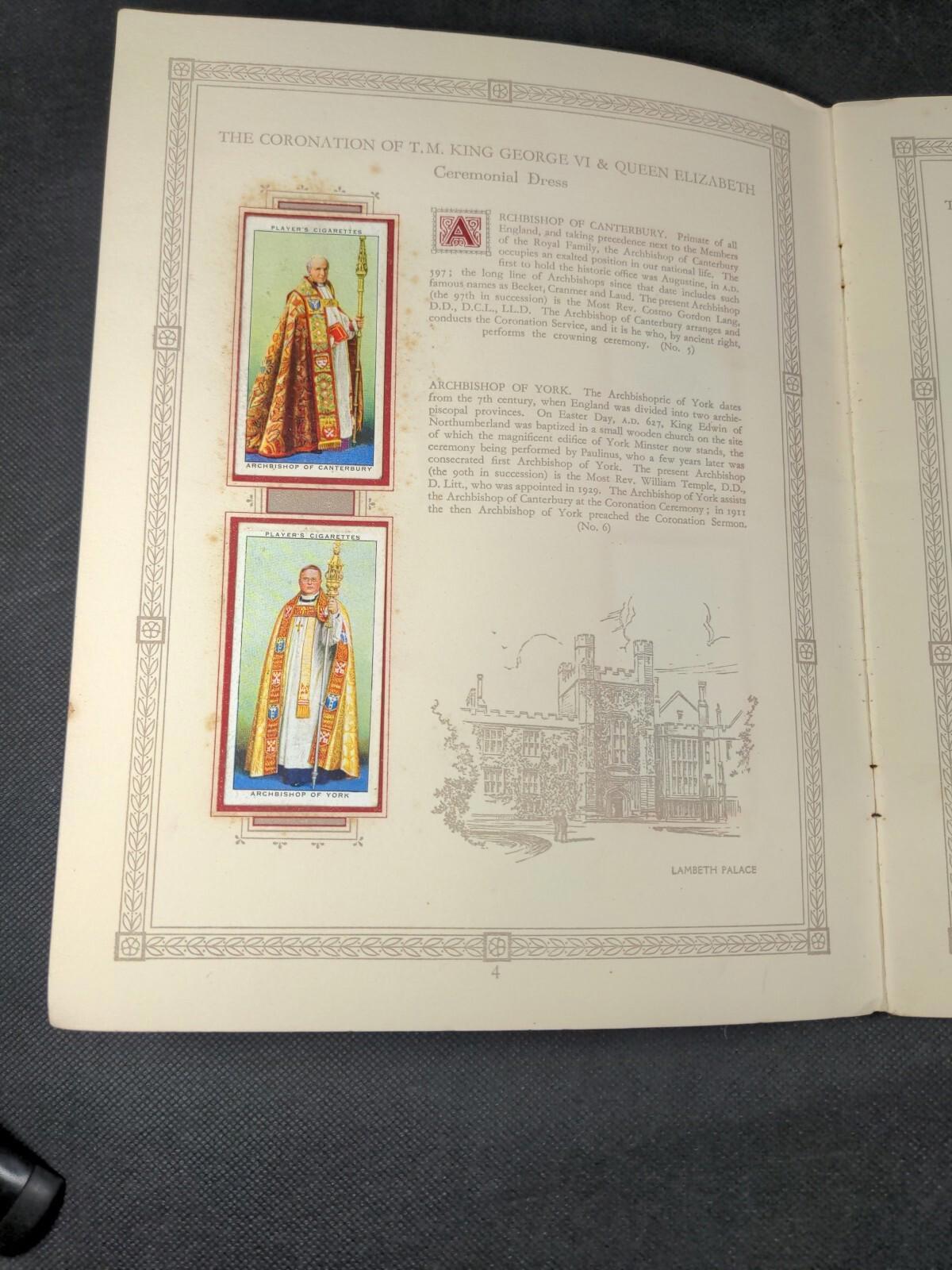 The Coronation Of HM King George VI John Player & Sons Full Set Cigarette Cards