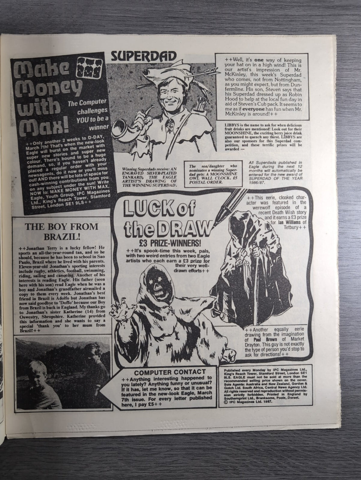 Eagle Comic Issue No. 257 21st Feb 1987 Vintage Retro UK Comic