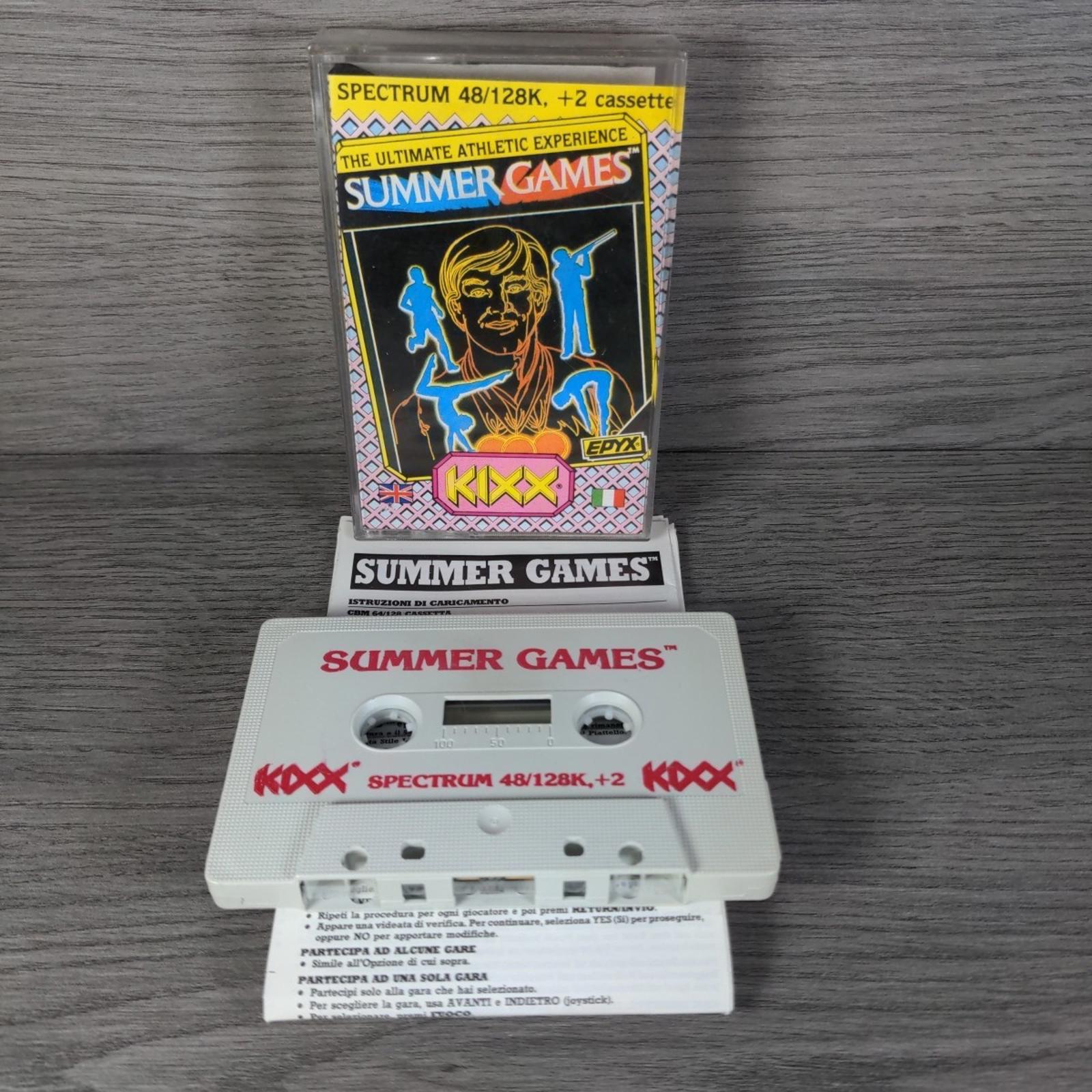 Summer Games  ZX Spectrum 48/128K Game Cassette Kixx Tested & Working