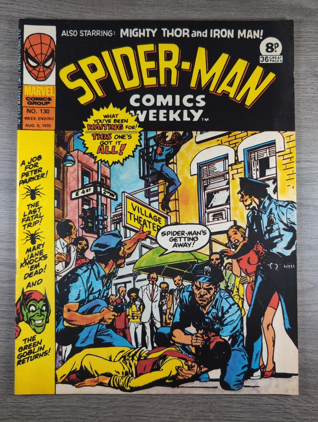 Spider-Man Comics Weekly No. 130 Marvel Comics UK 9th August 1975