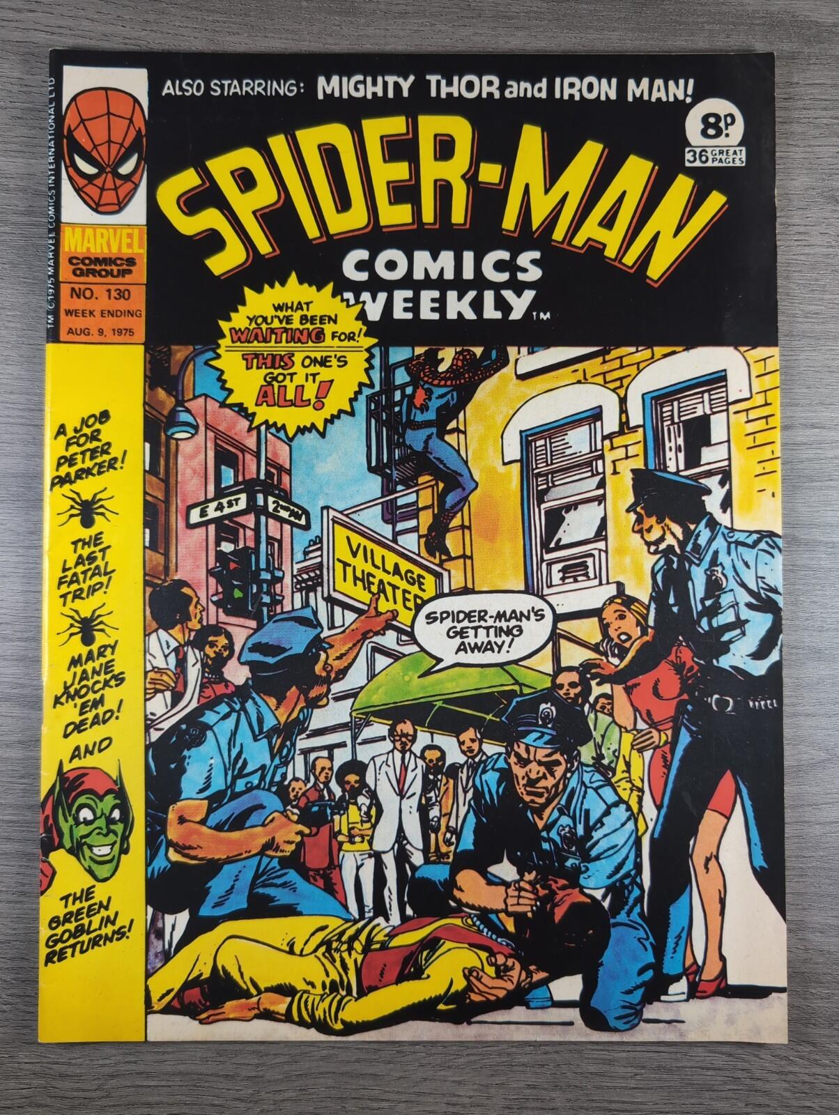 Spider-Man Comics Weekly No. 130 Marvel Comics UK 9th August 1975