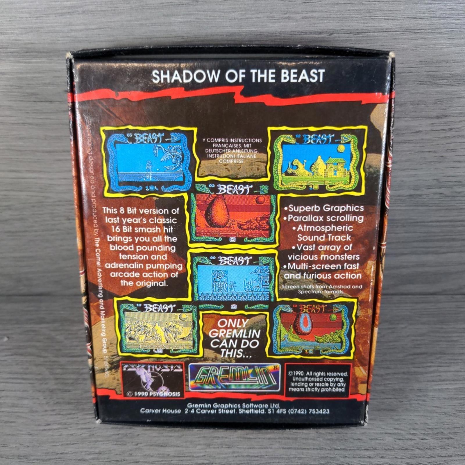 Shadow Of The Beast ZX Spectrum 48/128K Game Cassette Gremlin Tested & Working