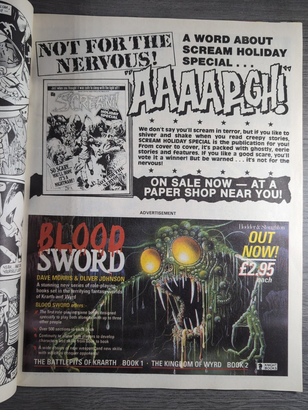 2000AD Prog 523 Featuring Judge Dread Comic 23rd May 1987 Vintage Retro Comic