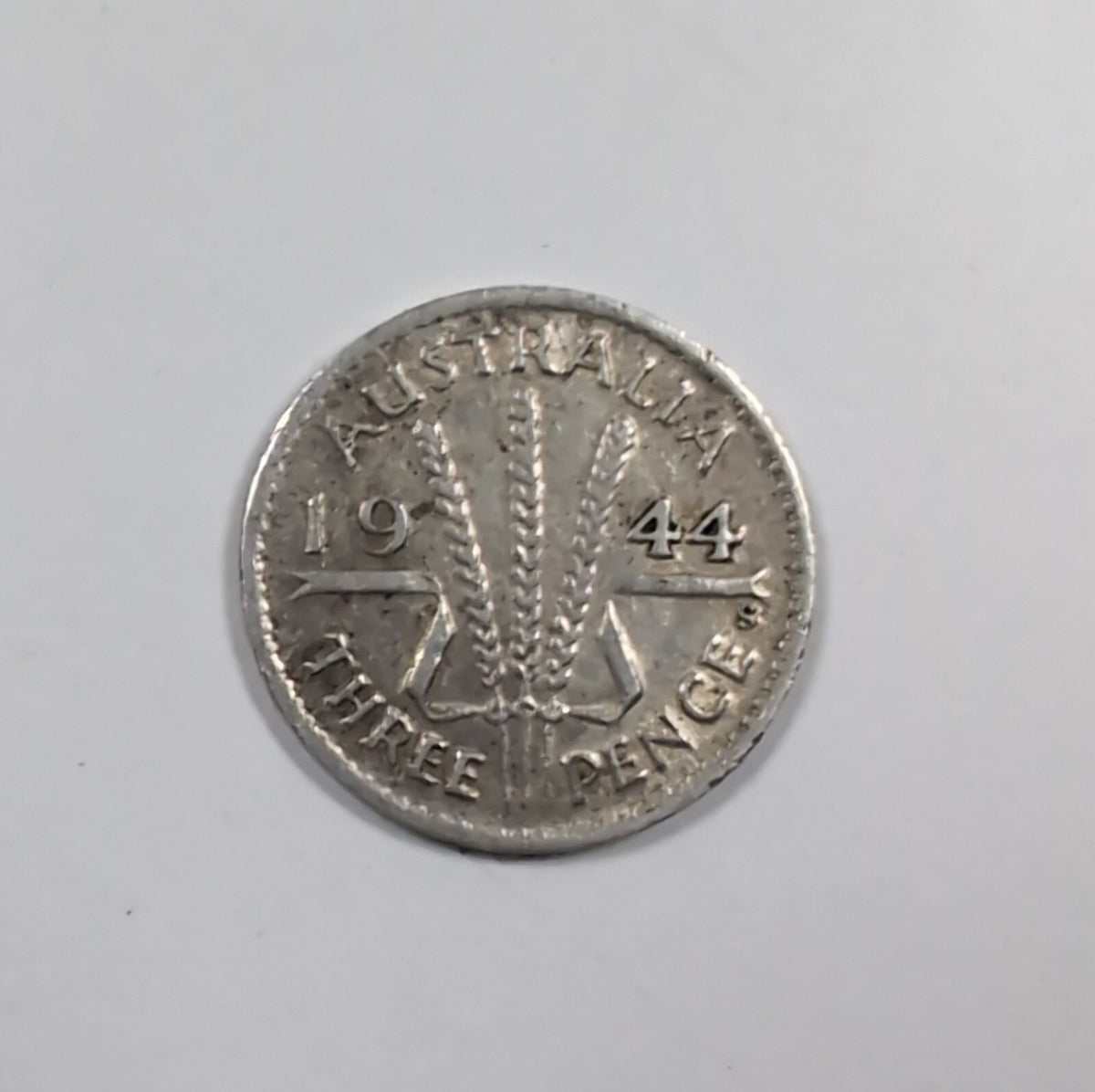 1944 George VI Sterling Silver 3D Threepence Coin Australia Vintage Coin