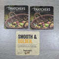 Thatchers Cider 3 x Vintage Beer Mats Pub Bar Coaster Breweriana - Retrorama UK