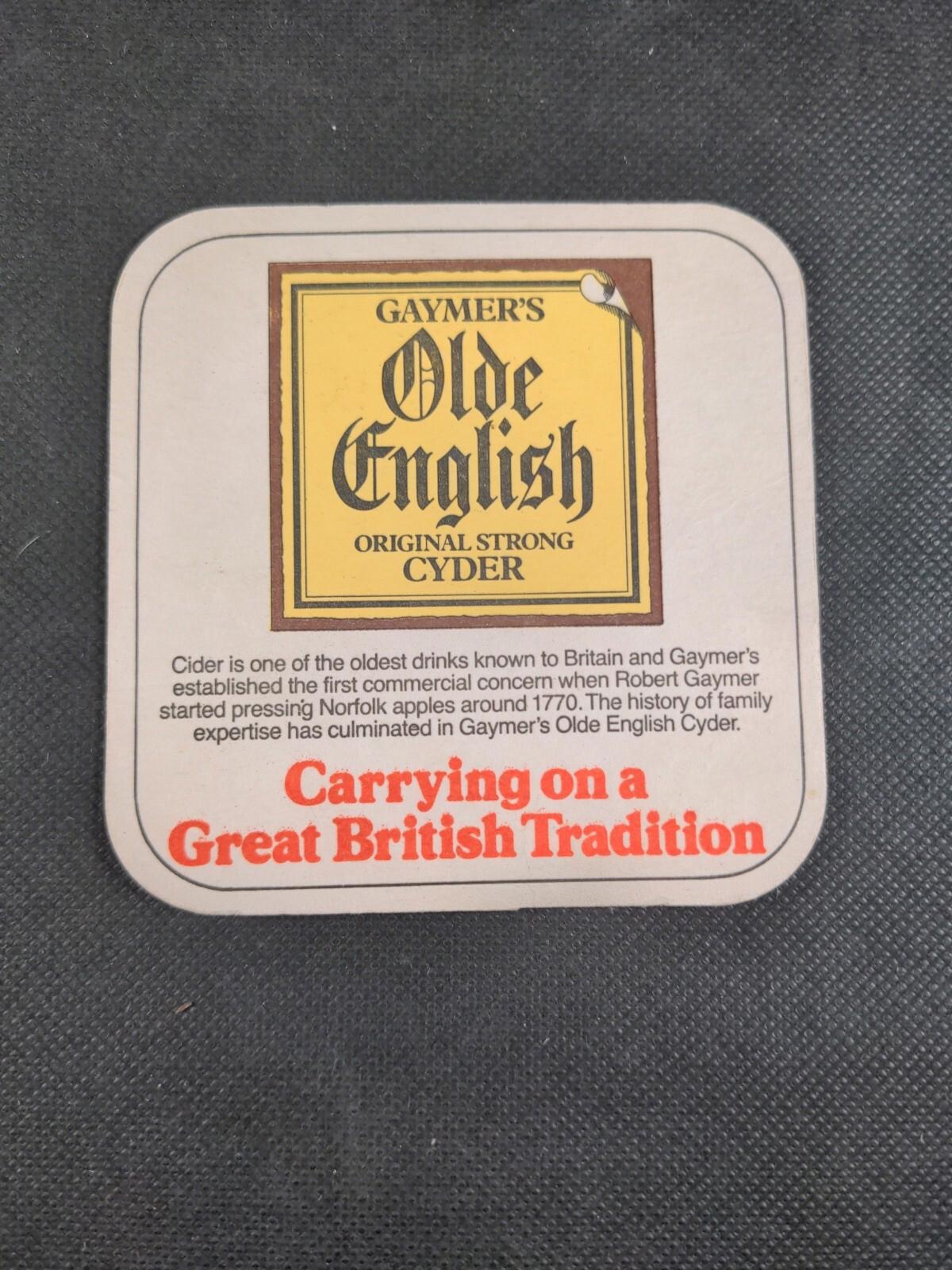 2 Vintage Beer Mats Olde English Cider