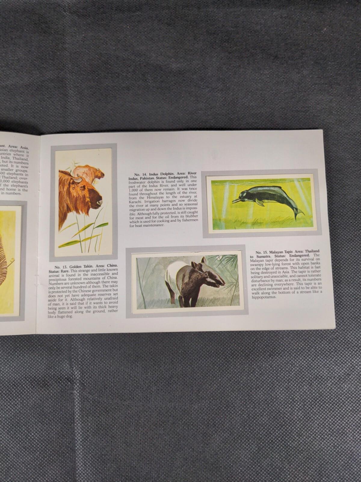 Brooke Bond Tea Cards: Vanishing Wildlife  Album Complete - All Cards In The Set - Retrorama UK