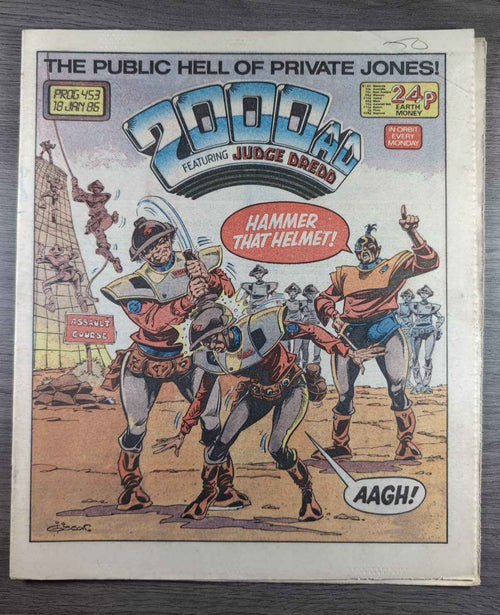 2000AD Prog 453 Featuring Judge Dread Comic 18th Jan 1986 Vintage Retro Comic