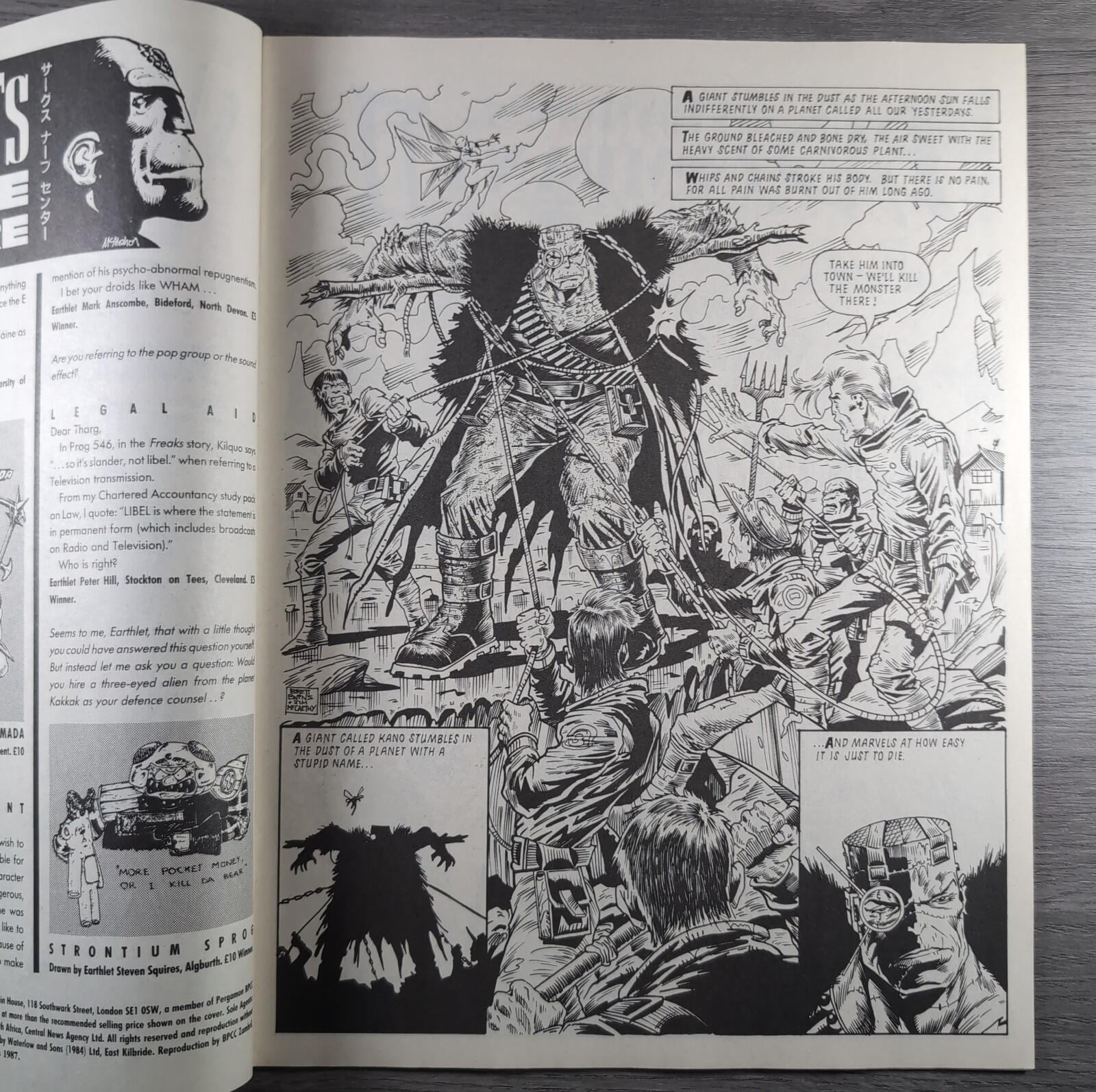 2000AD Prog 555 Featuring Judge Dredd 2nd January 1988 Vintage Comic
