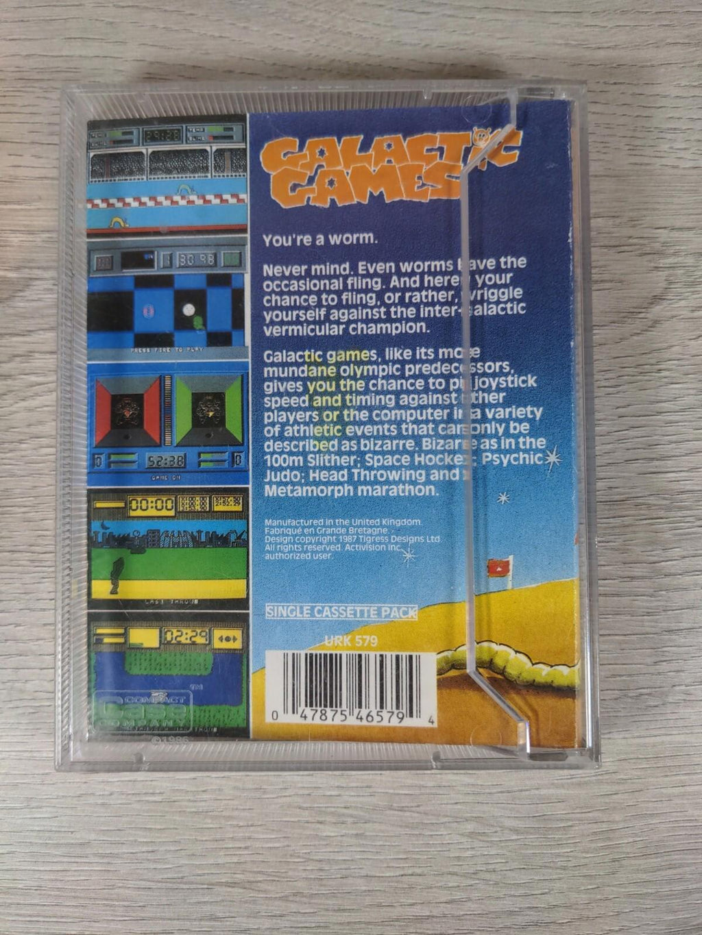 Galactic Games ZX Spectrum 48K 128K Video Game Cassette Tested & Working