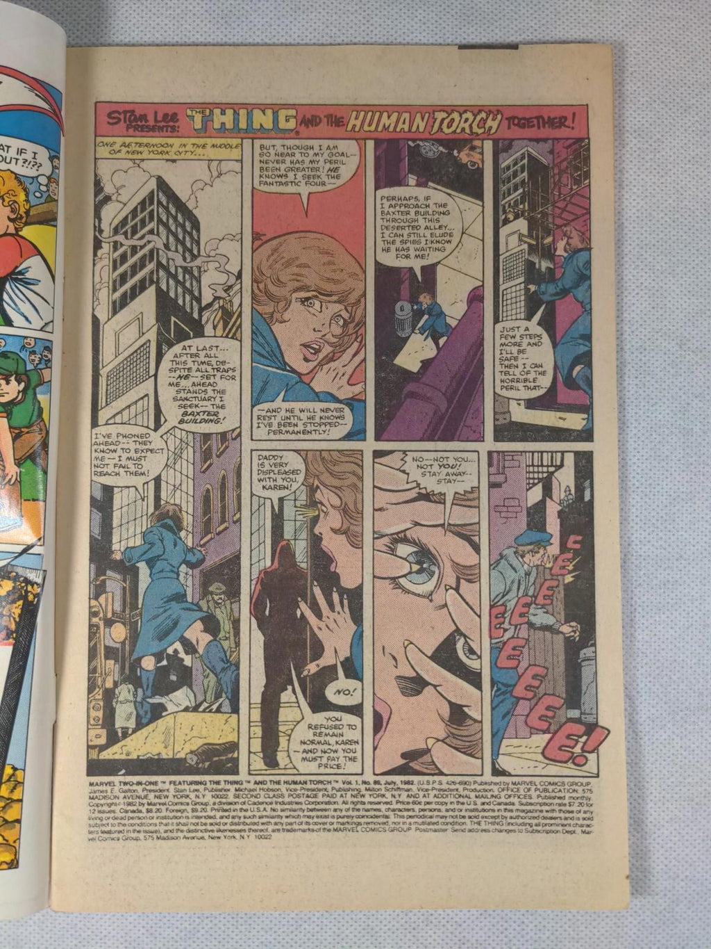 Marvel Comics Two-In-One The Thing And The Human Torch #89 July 1982
