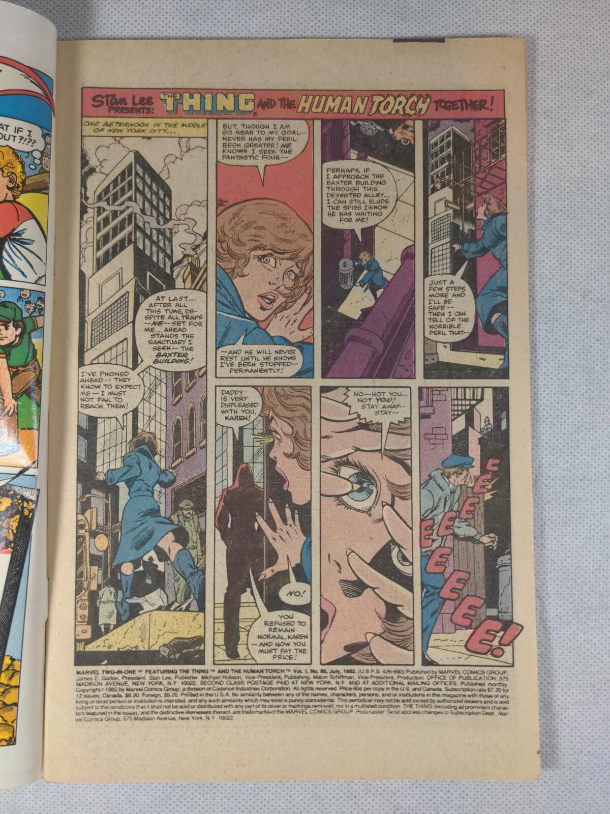 Marvel Comics Two-In-One The Thing And The Human Torch #89 July 1982