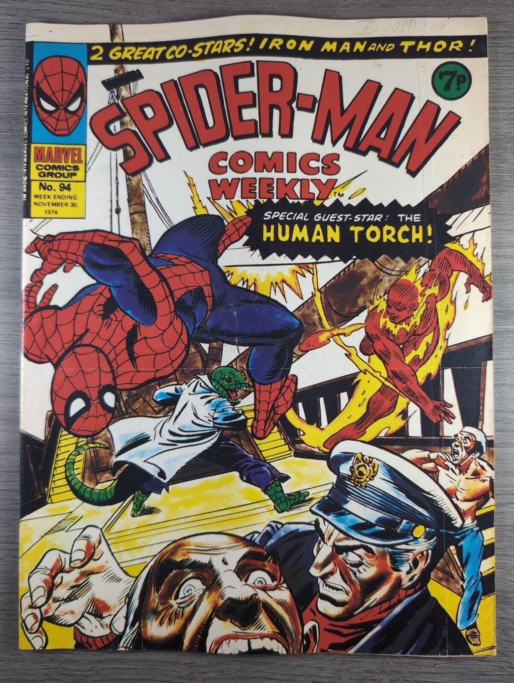 Spider-Man Comics Weekly No 94 Marvel Comics UK 30th November 1974 Vintage Comic