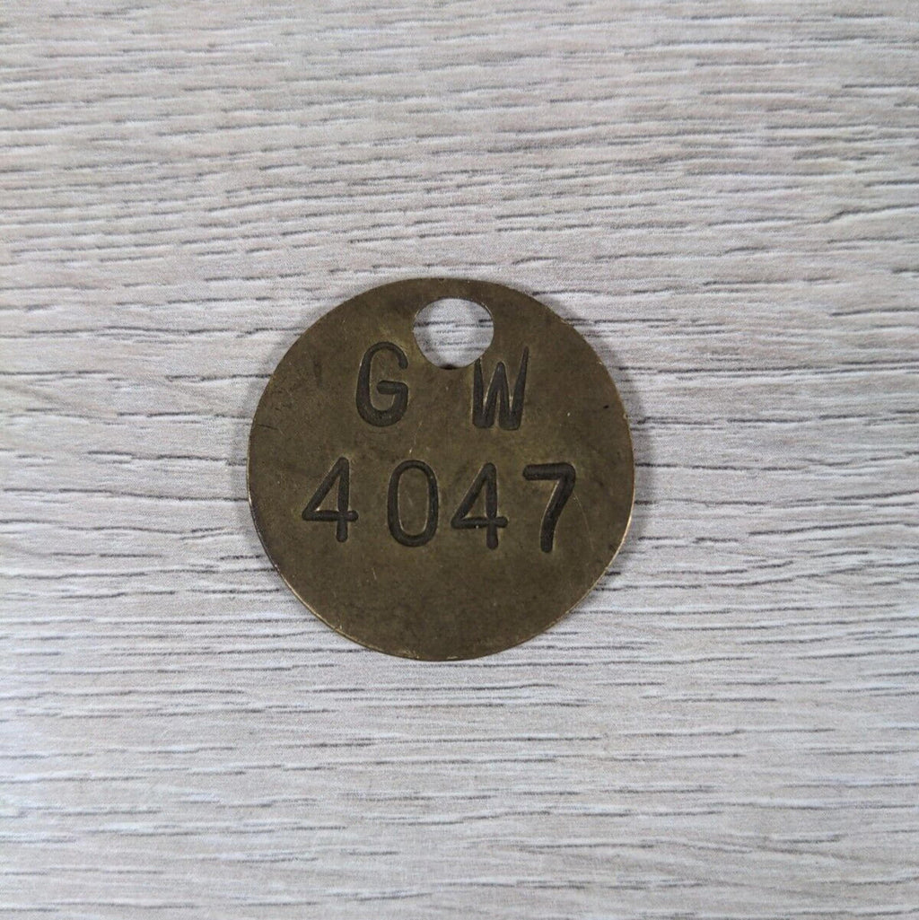 GW Gascoigne Wood No 4047 Brass Miners Pit Check Token