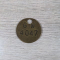 GW Gascoigne Wood No 4047 Brass Miners Pit Check Token - Retrorama UK