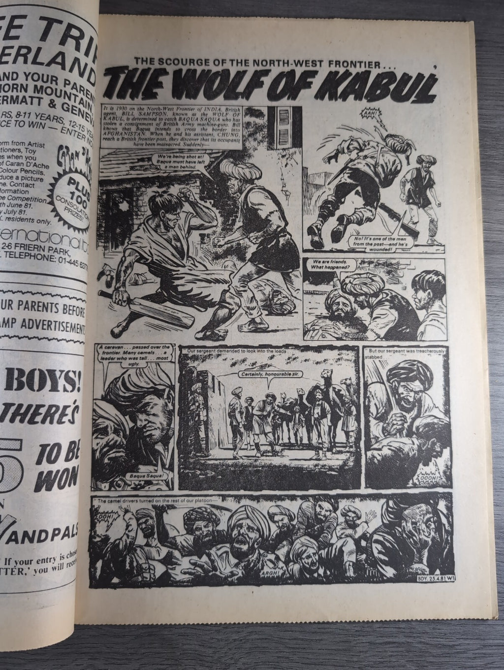 Buddy Comic Issue No 11 25th April 1981 Vintage Retro Comic