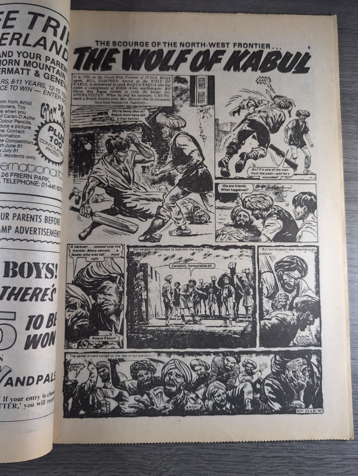Buddy Comic Issue No 11 25th April 1981 Vintage Retro Comic