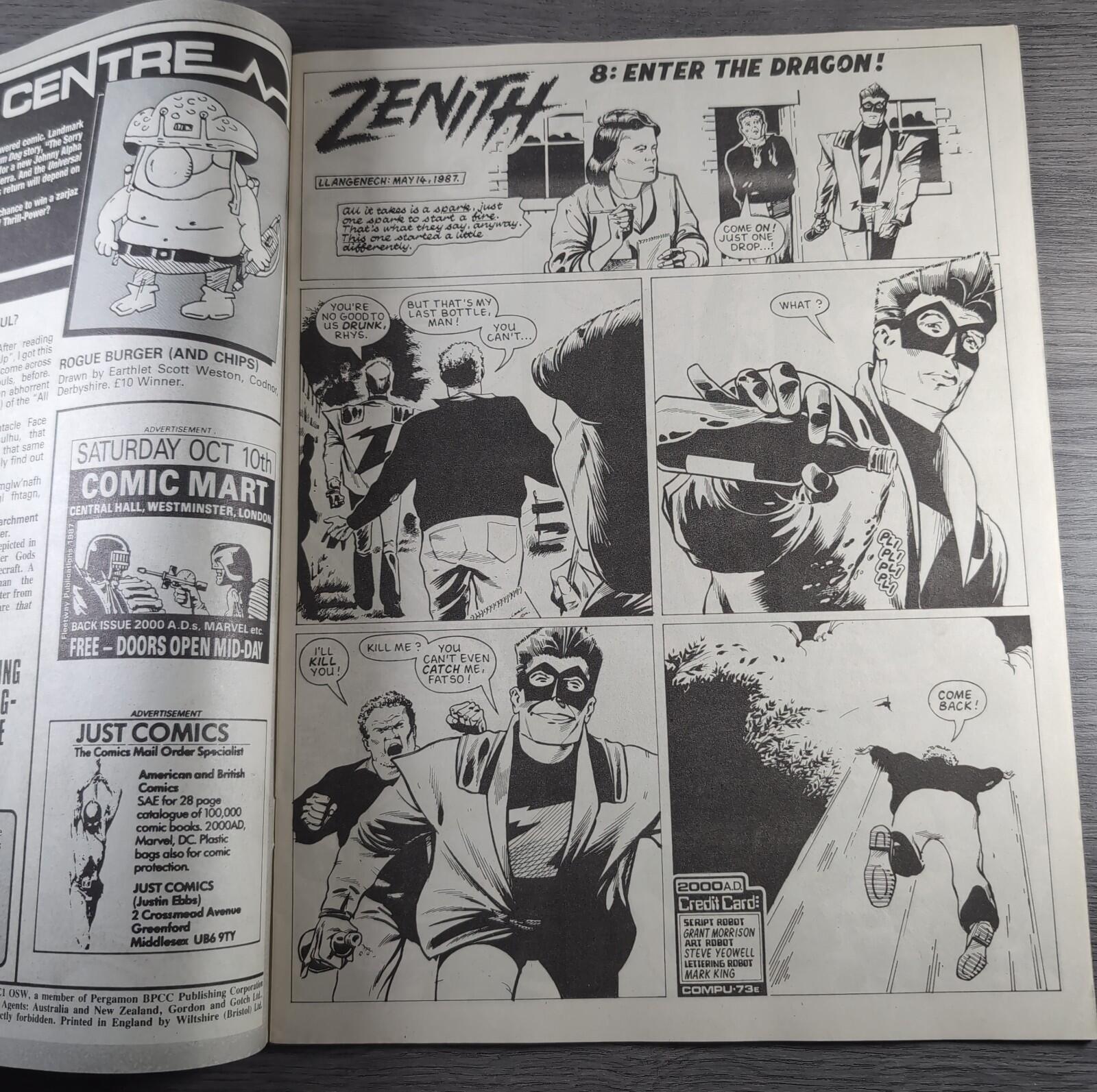 2000AD Prog 543 Featuring Judge Dredd 10th October 1987 Vintage Comic