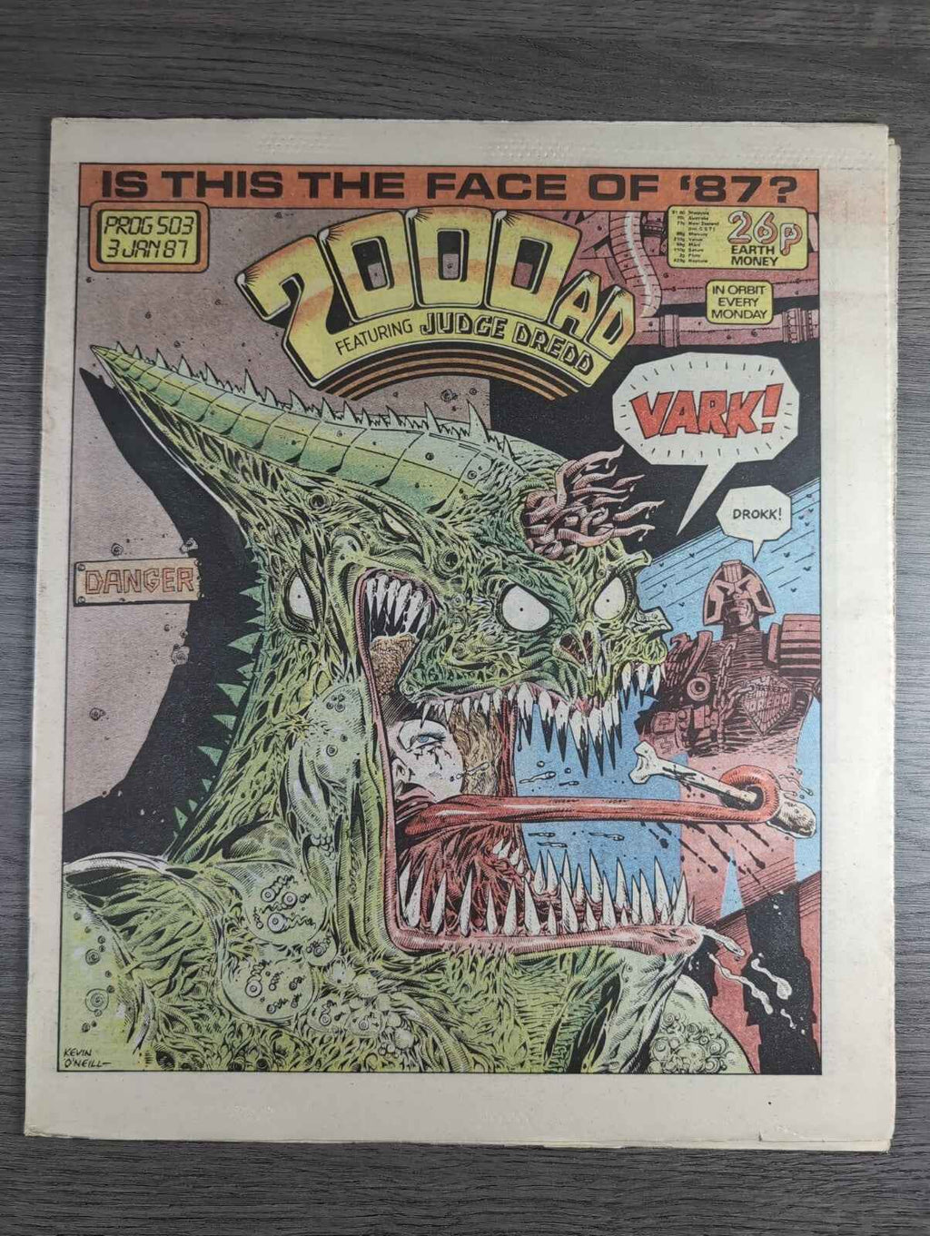 2000AD Prog 503 Featuring Judge Dread Comic 3rd Jan 1987 Vintage Retro Comic