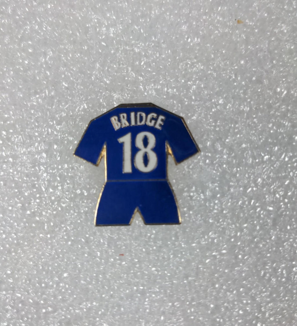 Chelsea Football Club Bridge No18 Shirt Enamel Pin Badge - Retrorama UK