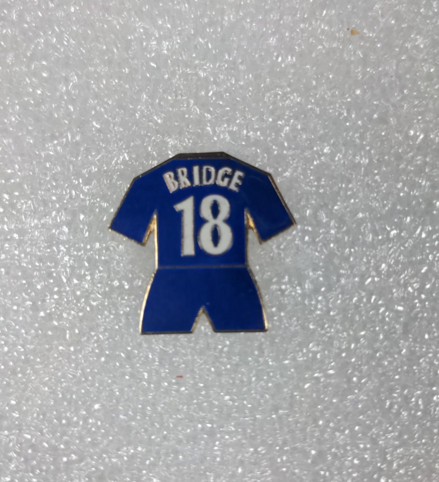 Chelsea Football Club Bridge No18 Shirt Enamel Pin Badge - Retrorama UK