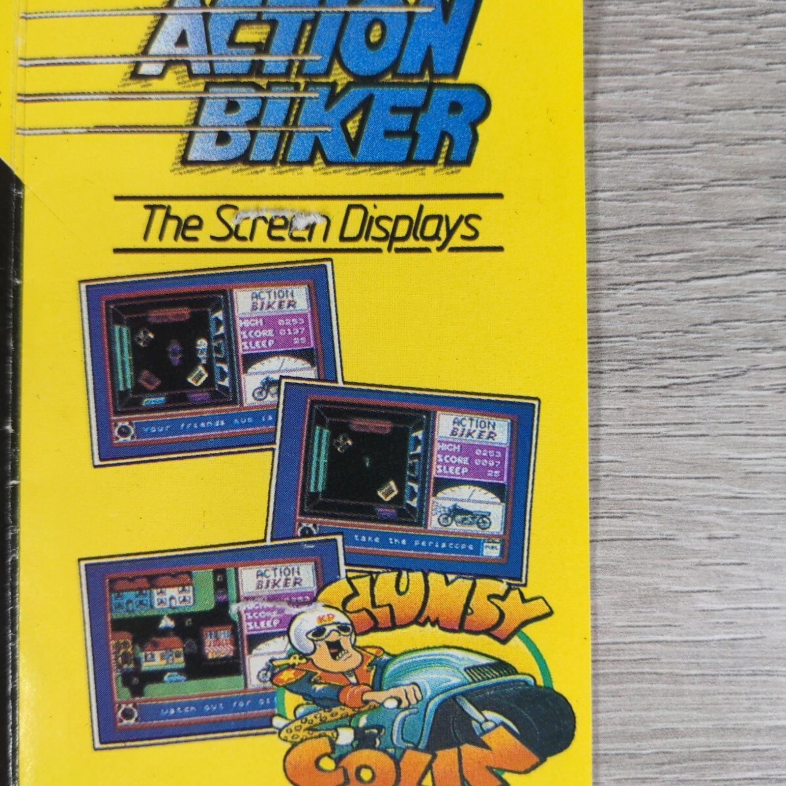 Action Biker Clumsy Colin ZX Spectrum 48K 128K Game Cassette Tested & Working