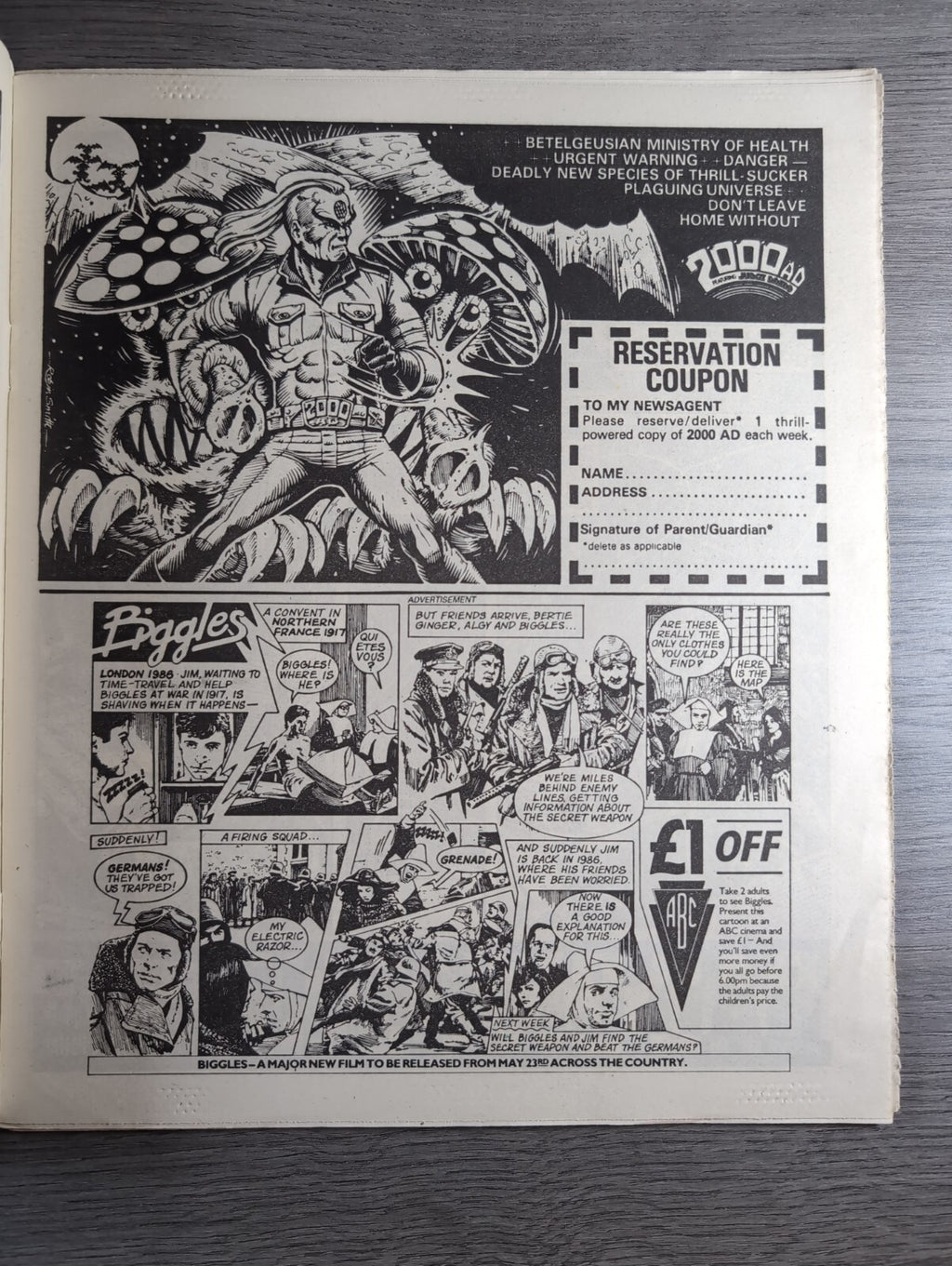 2000AD Prog 471 Featuring Juddge Dread Comic Date 24th May 1986 Vintage Comics