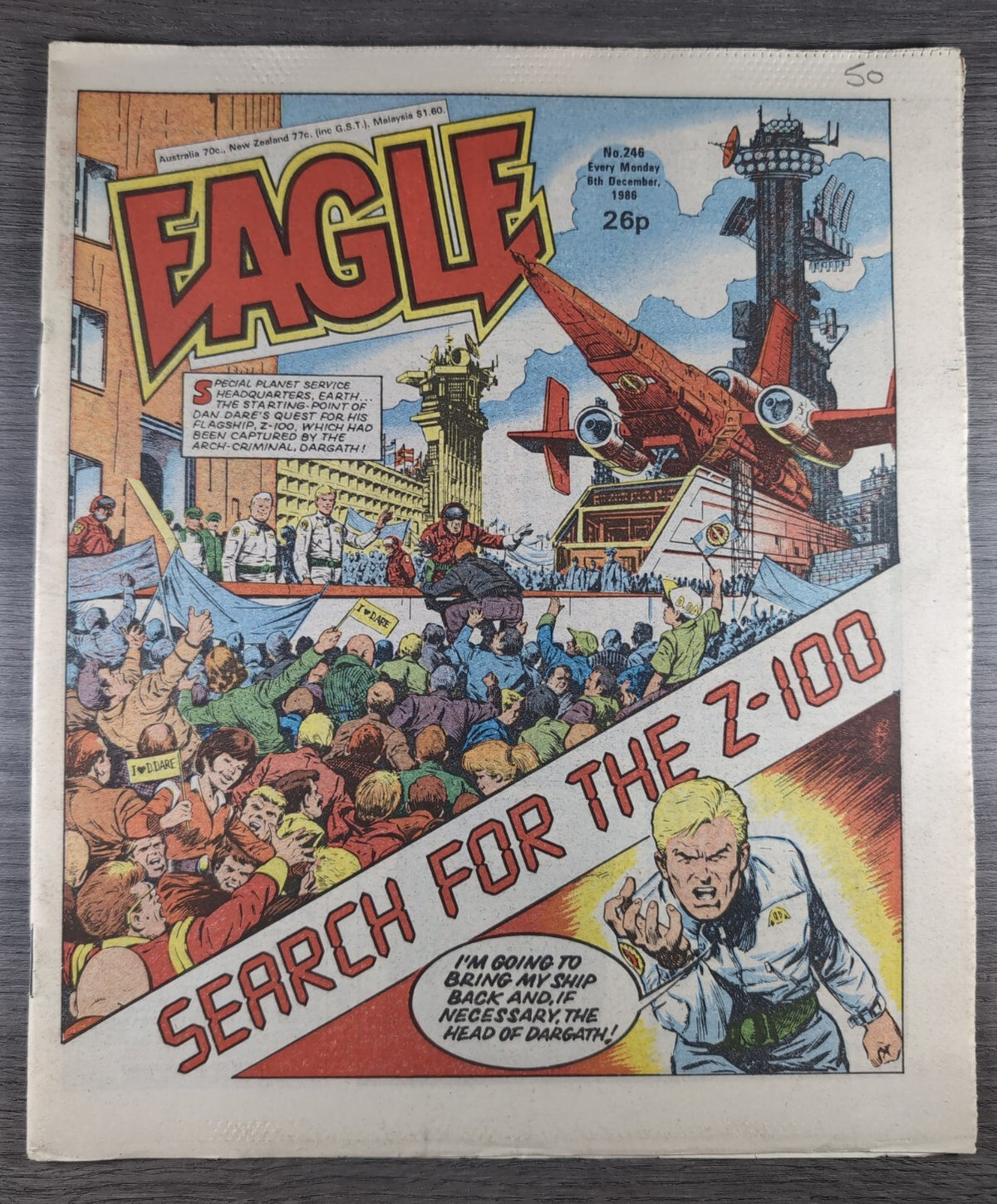 Eagle Comic Issue No. 246 6th December 1986 Vintage Retro UK Comic