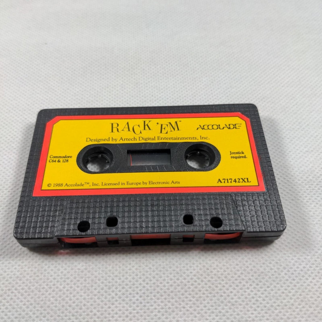 Rack Em Commodore 64 C64 Game Cassette Only Tested & Working