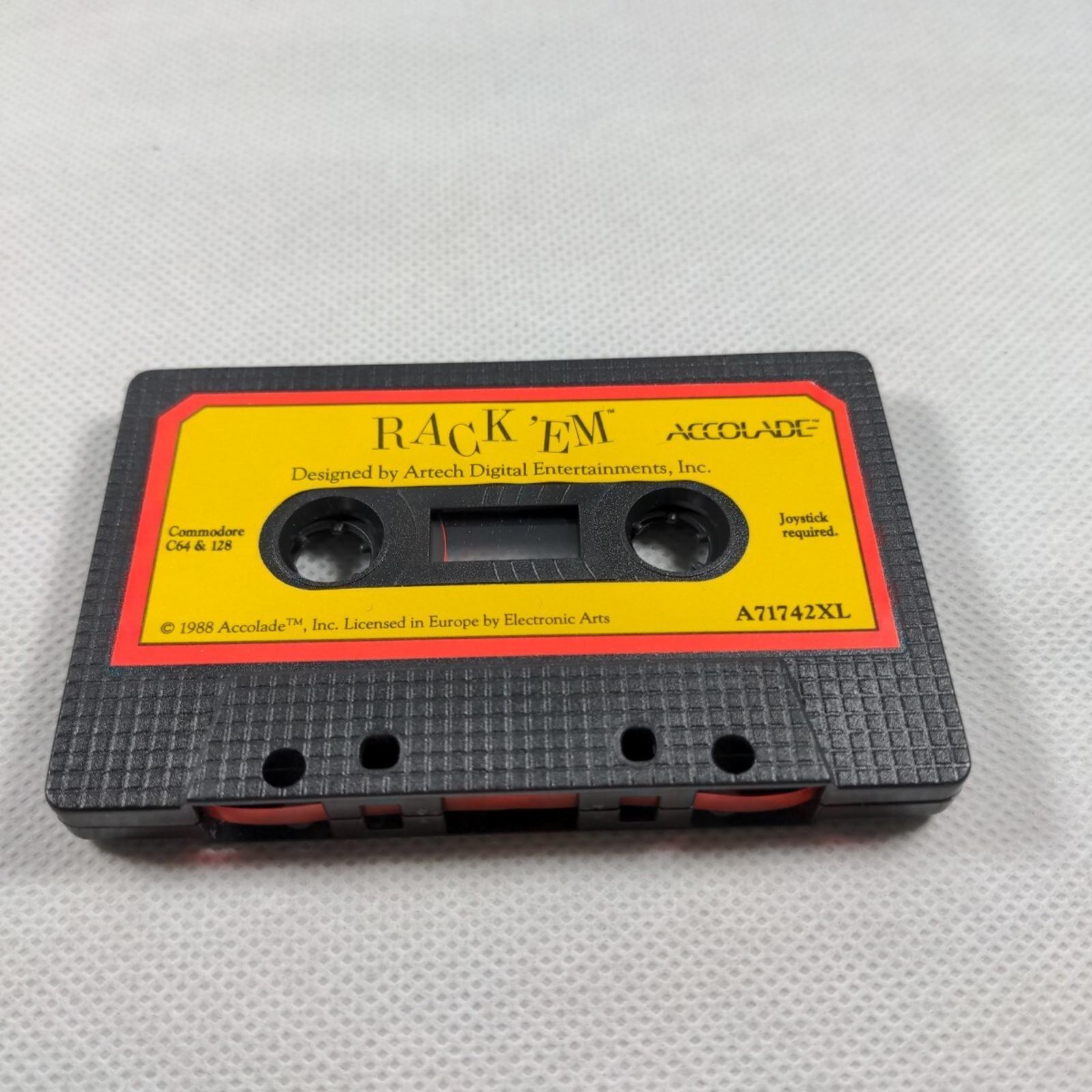 Rack Em Commodore 64 C64 Game Cassette Only Tested & Working - Retrorama UK