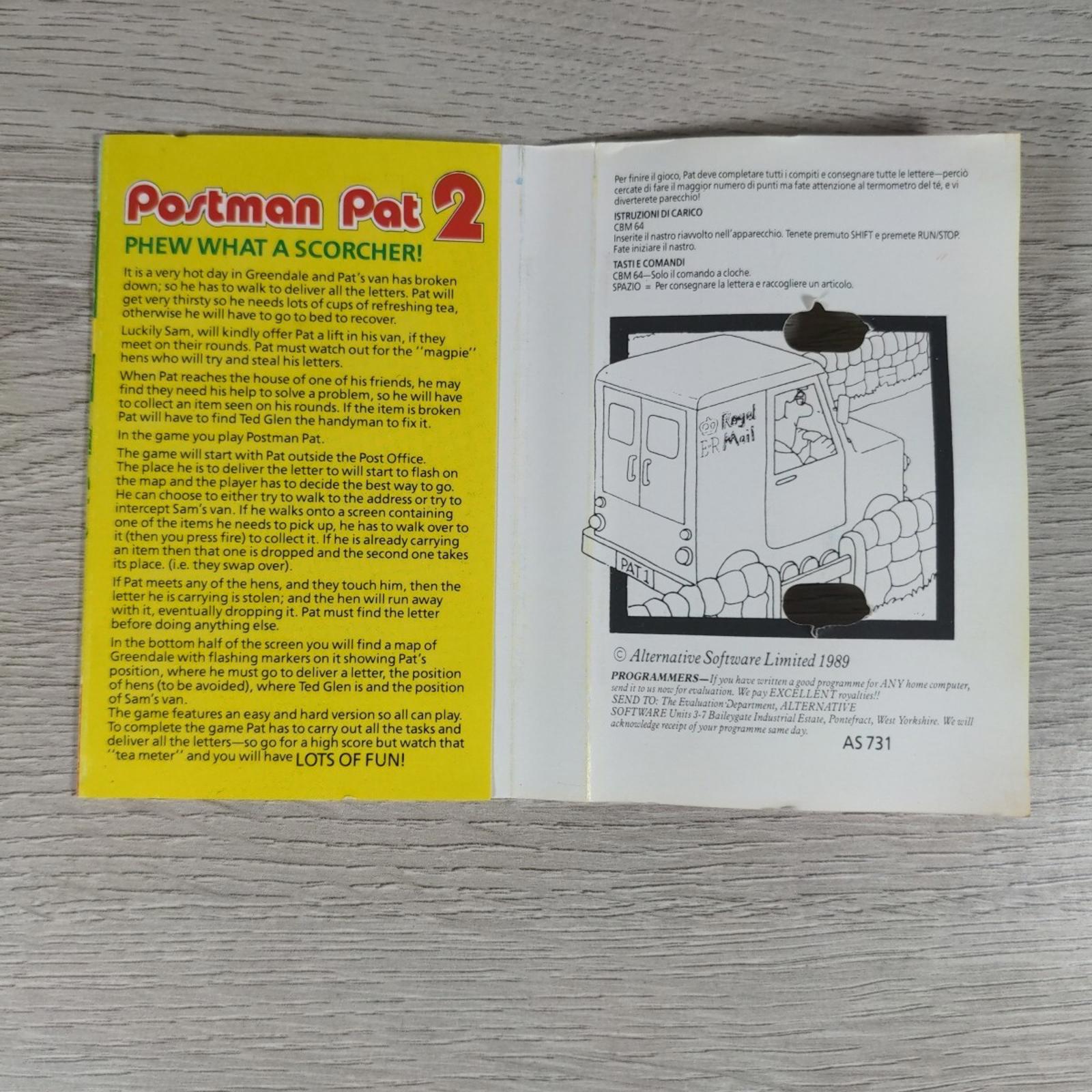 Postman Pat 2 Commodore 64 C64 Game Cassette Tested & Working