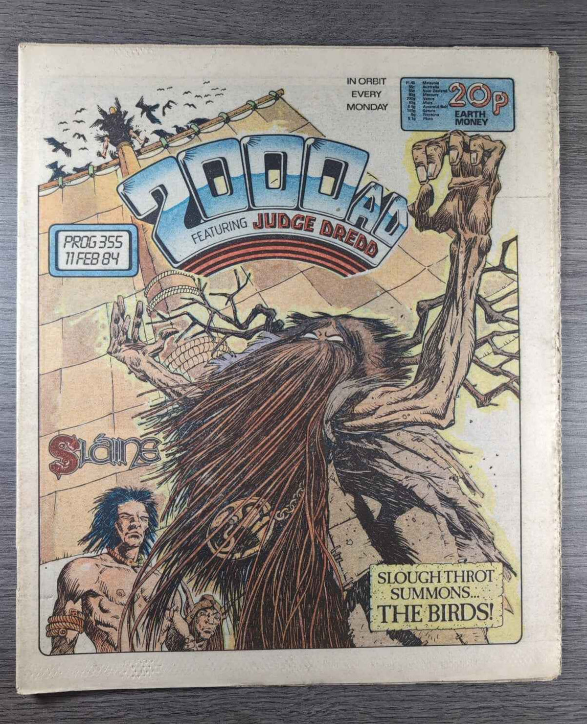2000AD Prog 355 Featuring Judge Dredd Comic 11th Feb 1984 Vintage Retro Comic