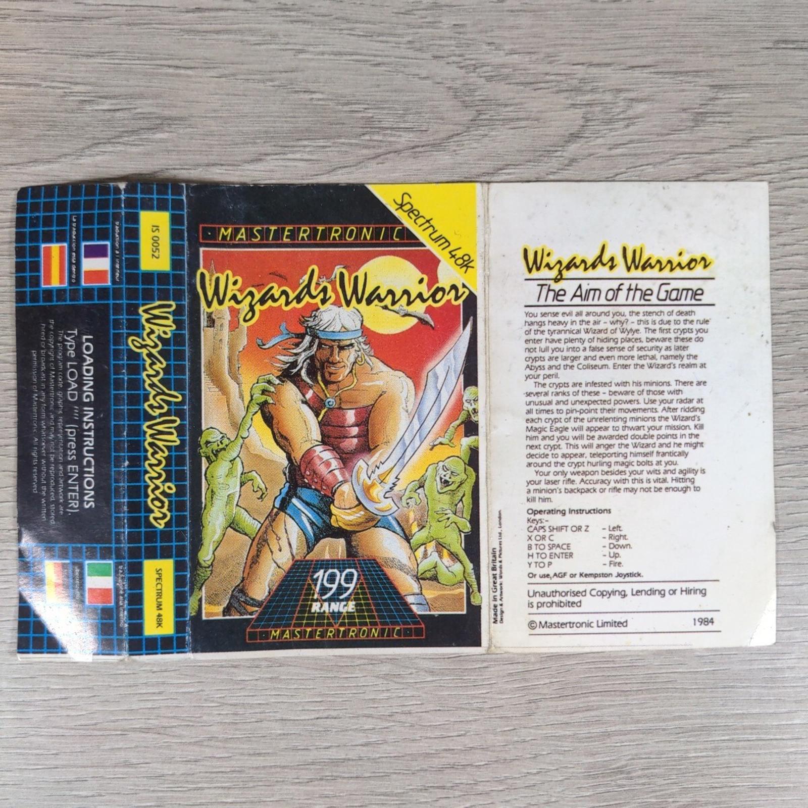 Wizards Warrior ZX Spectrum 48K Game Cassette Tested & Working