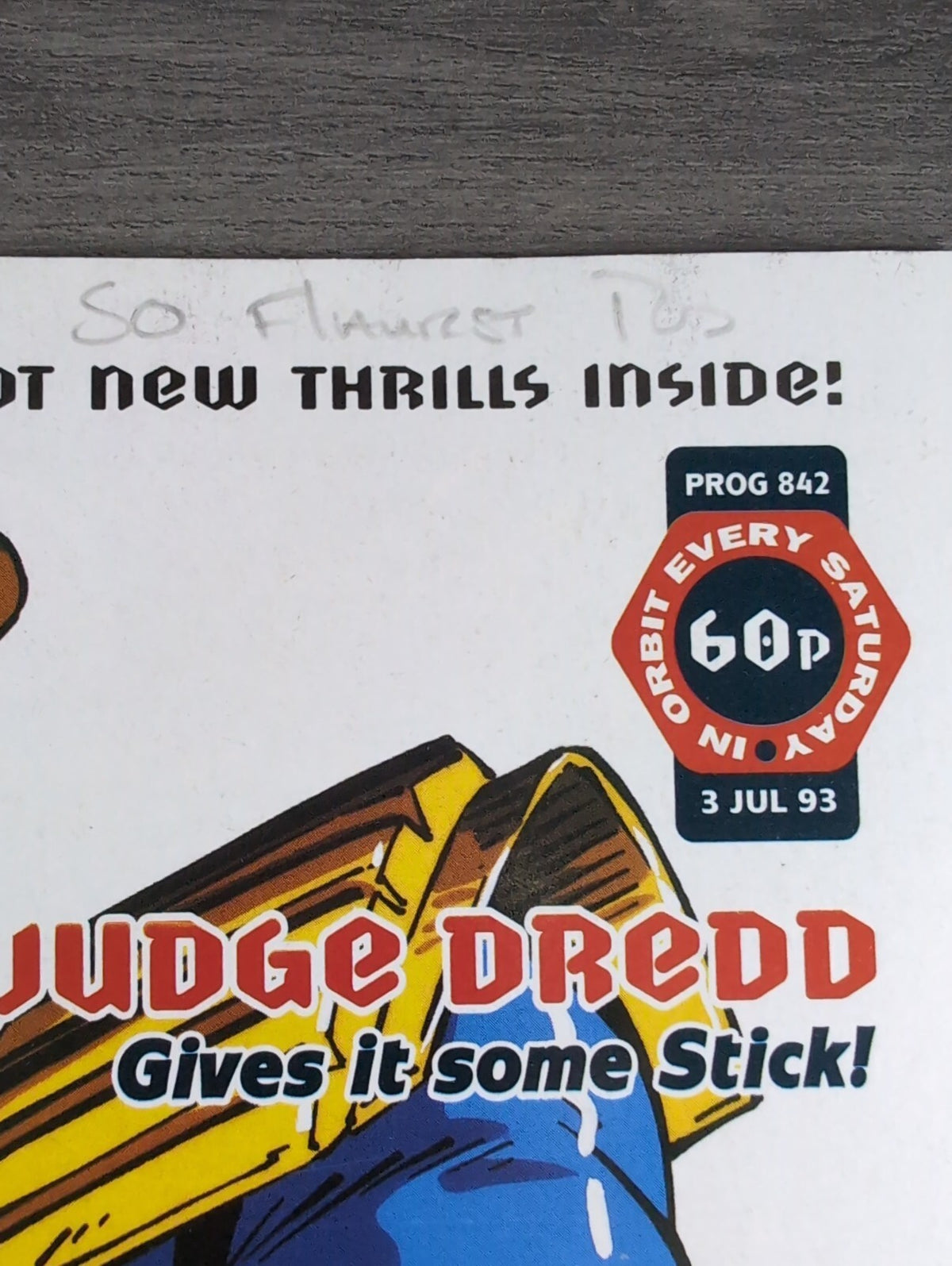 2000AD Prog 842 Featuring Judge Dredd Comic 3rd July 1993 Vintage Retro Comic