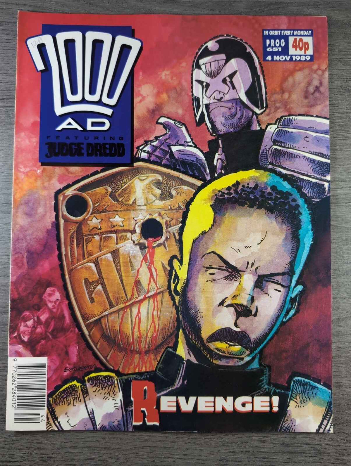 2000AD Prog 651 Featuring Judge Dredd Comic 4th Nov 1989 Vintage Retro Comic