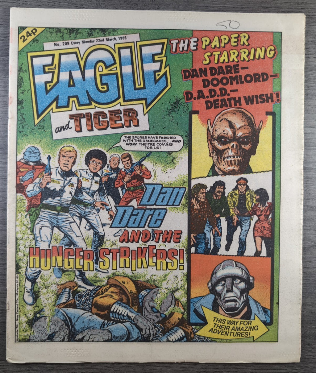 Eagle Comic Issue No. 209 22nd March 1986 Vintage Retro UK Comic