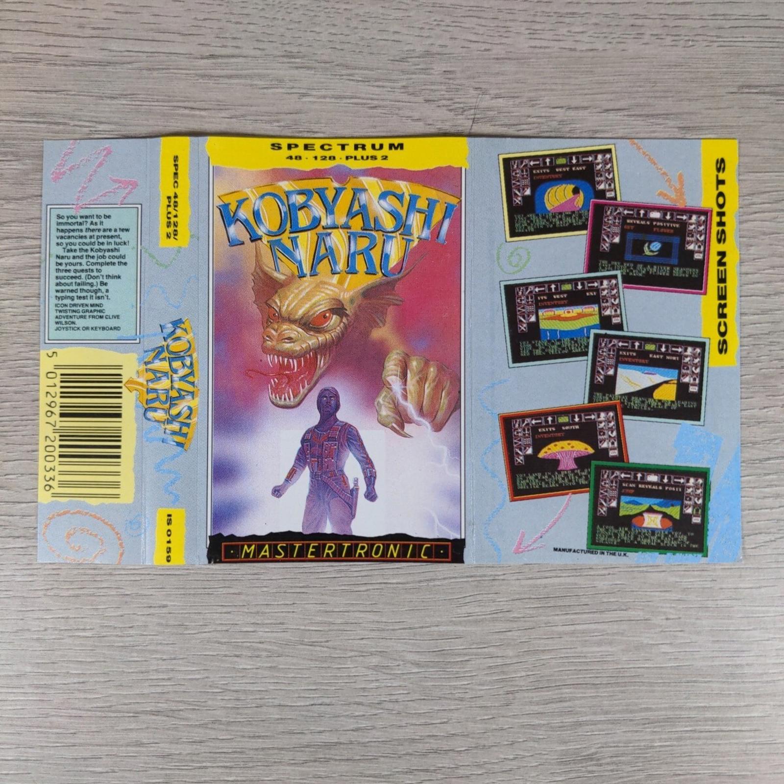 Kobyashi Naru ZX Spectrum 48K 128K Game Cassette Mastertronic Tested & Working - Retrorama UK