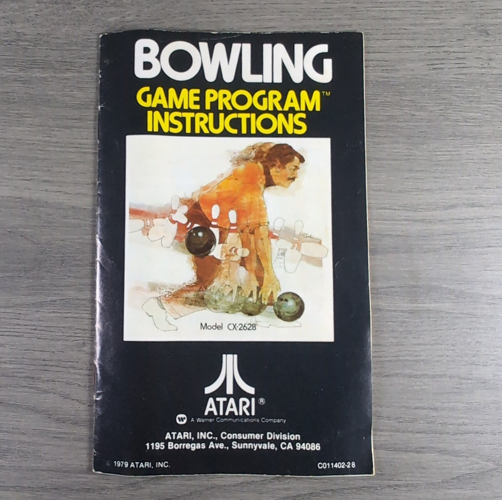 Bowling Atari 2600 Game CX2628 Cartridge & Manual Boxed CIB Tested & Working