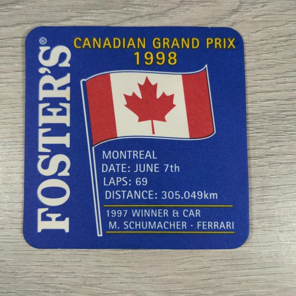Fosters 5 x Grand Prix Vintage Beer Mats Pub Bar Coaster Breweriana - Retrorama UK