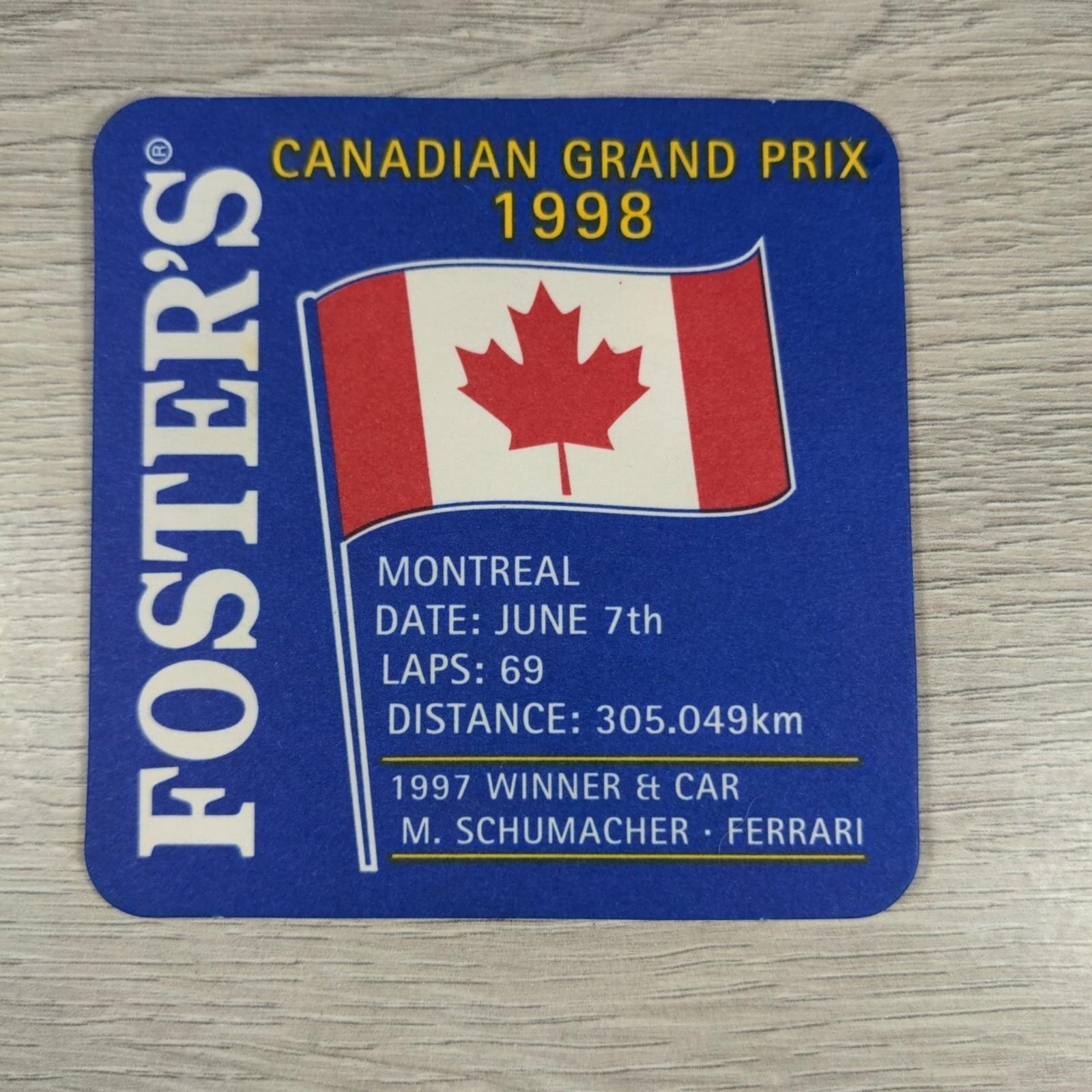 Fosters 5 x Grand Prix Vintage Beer Mats Pub Bar Coaster Breweriana - Retrorama UK