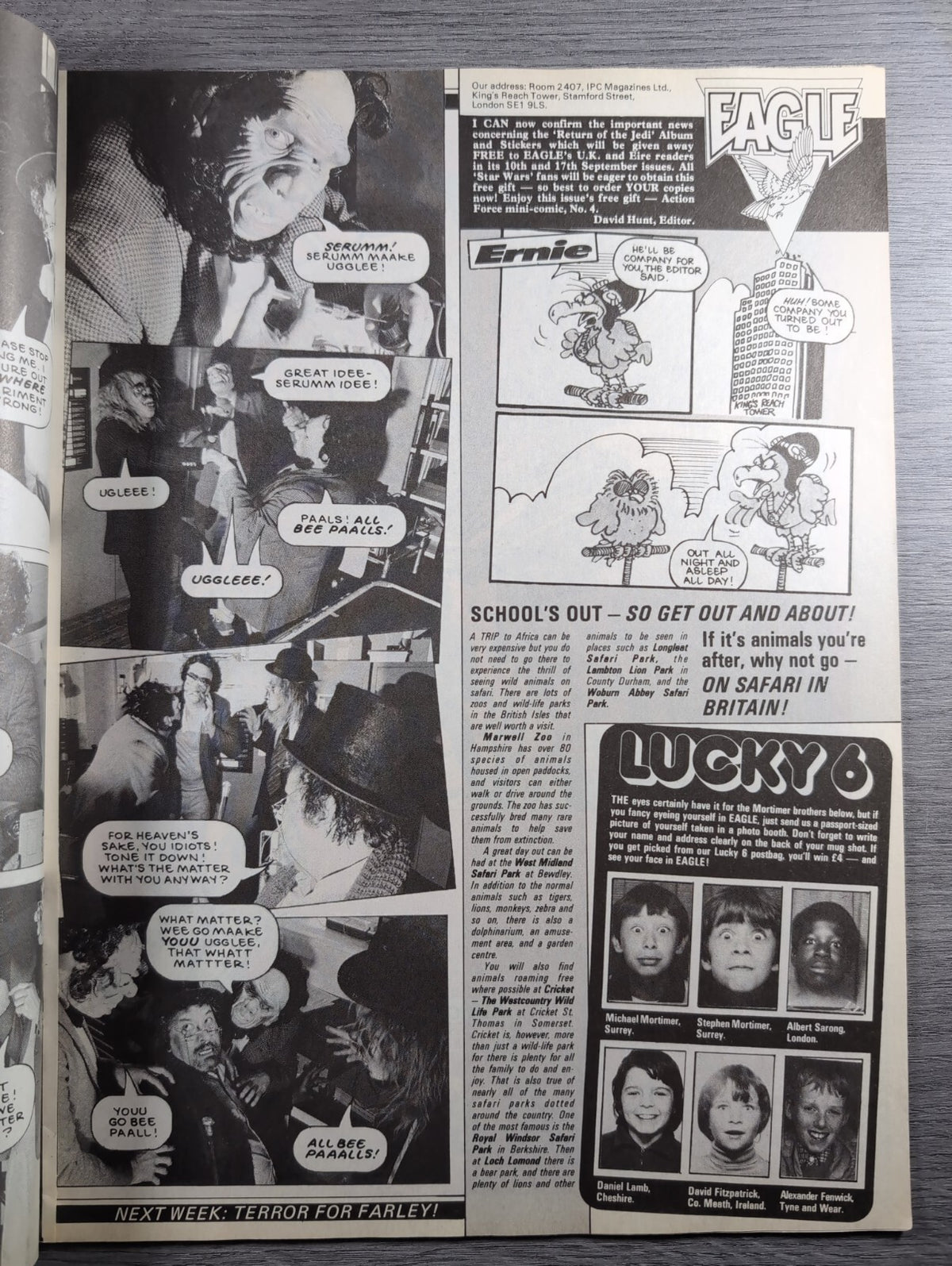 Eagle Comic 27th August 1983 Vintage Retro UK Comic