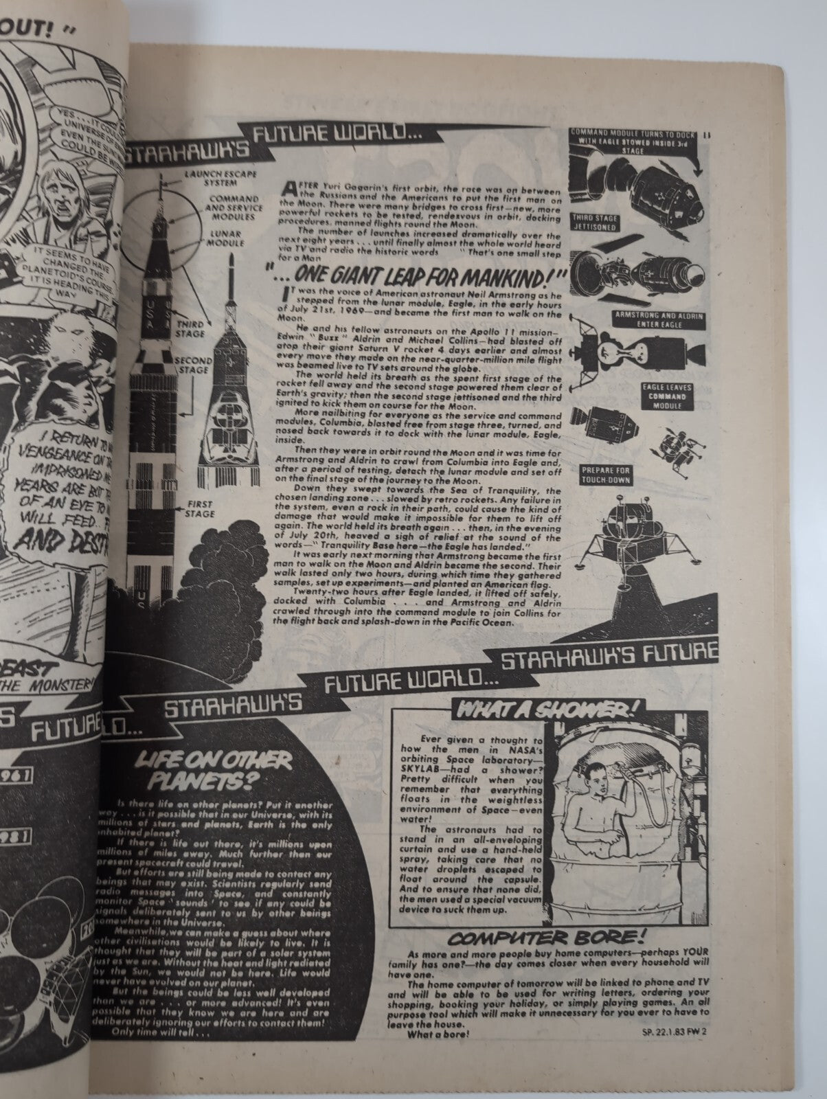 Spike Comic Issue No. 1 Jan 22nd 1983 D.C Thomson Vintage Retro Comic