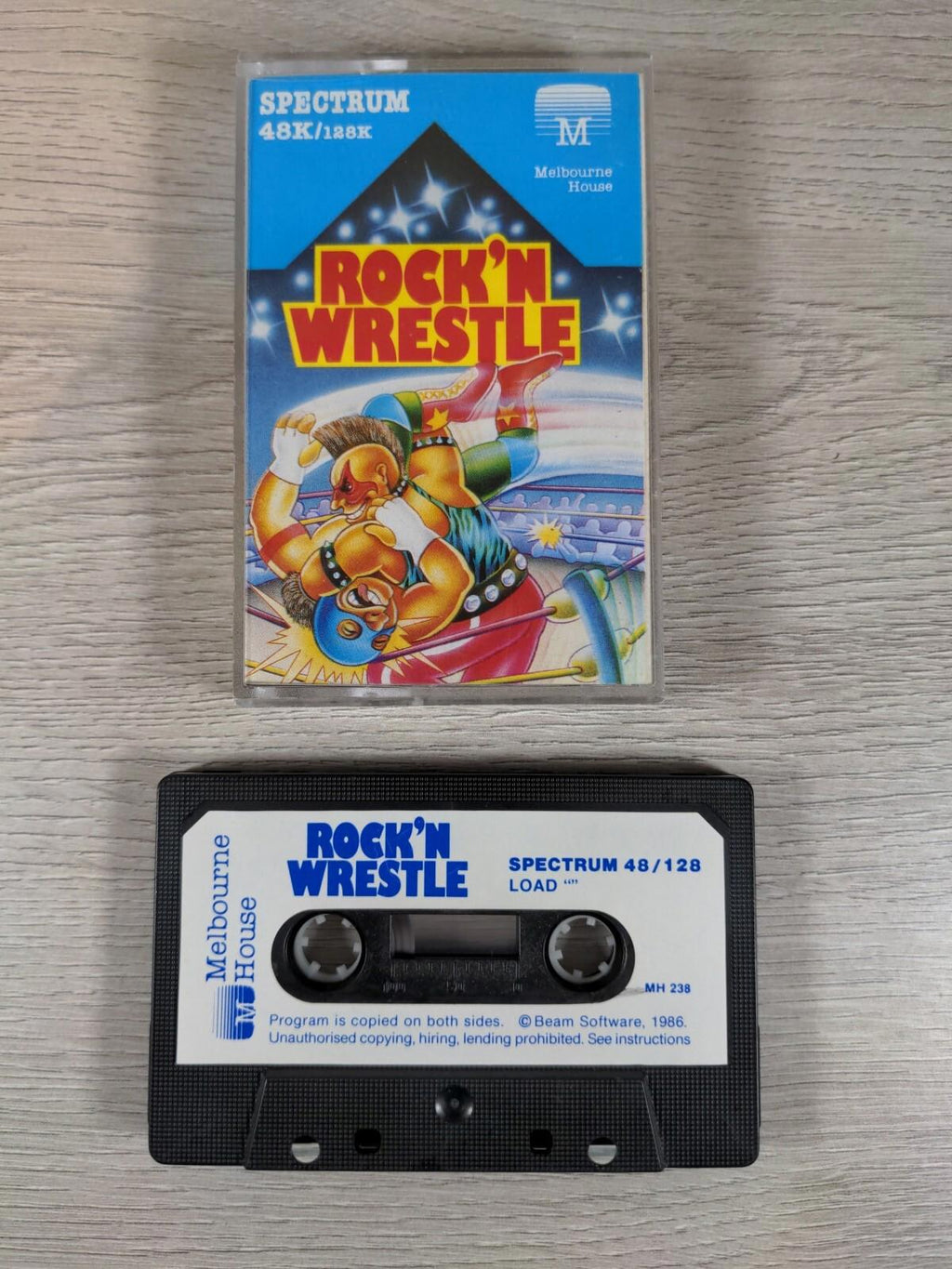 Rock N Wrestle ZX Spectrum 48K 128K Video Game Cassette Tested & Working