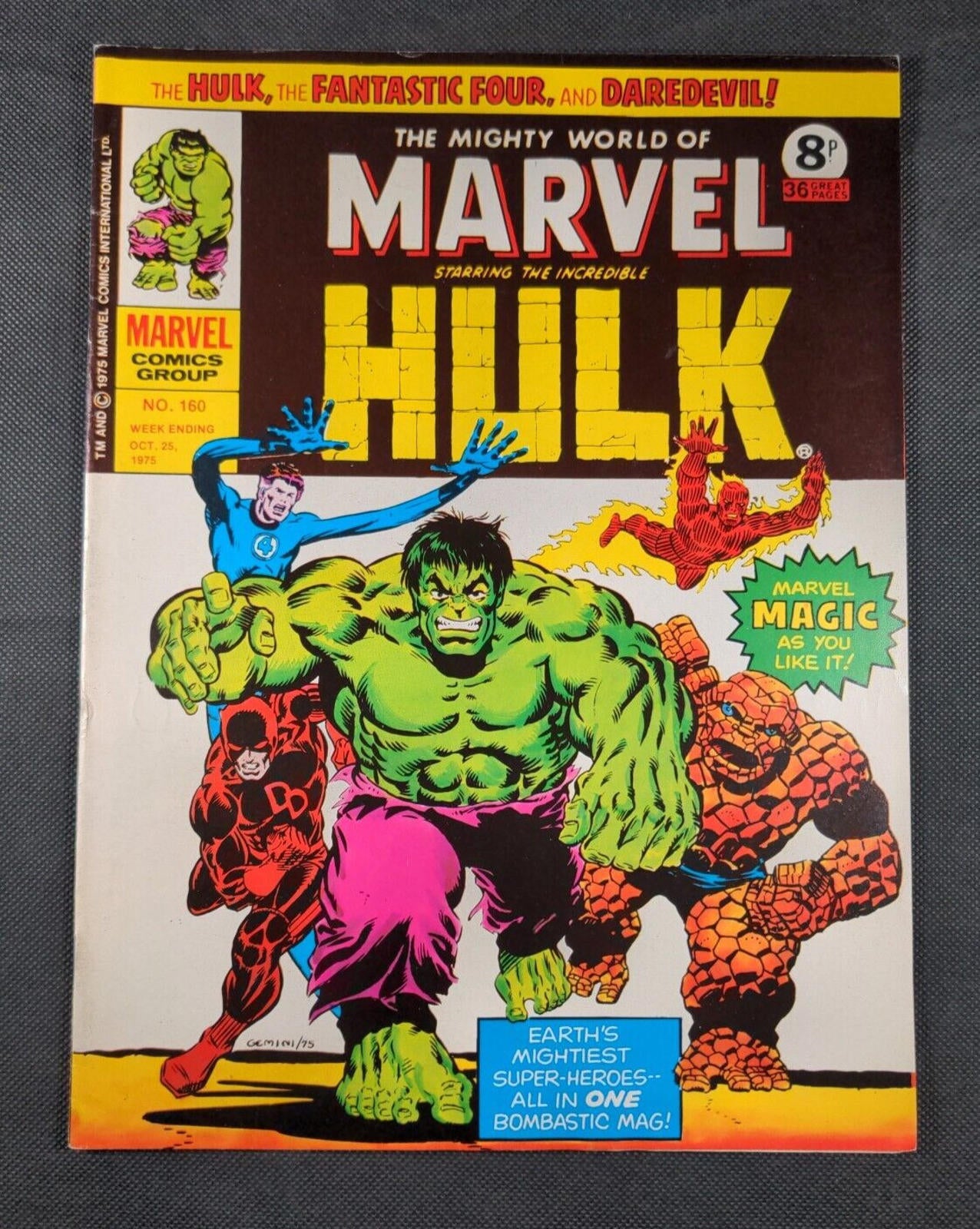 Mighty World of Marvel Issue No 160 October 1975 Vintage Marvel UK Comic