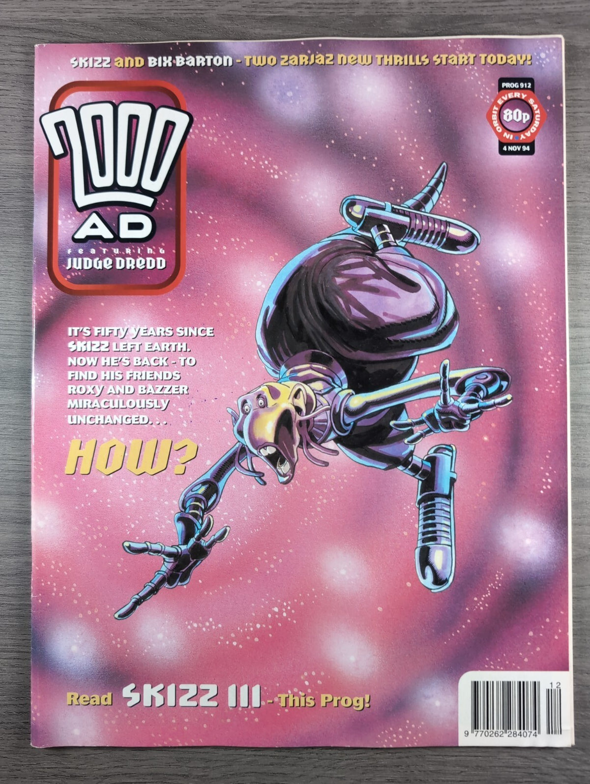 2000AD Prog 912 Featuring Judge Dredd Comic 4th Nov 1994 Vintage Retro Comic