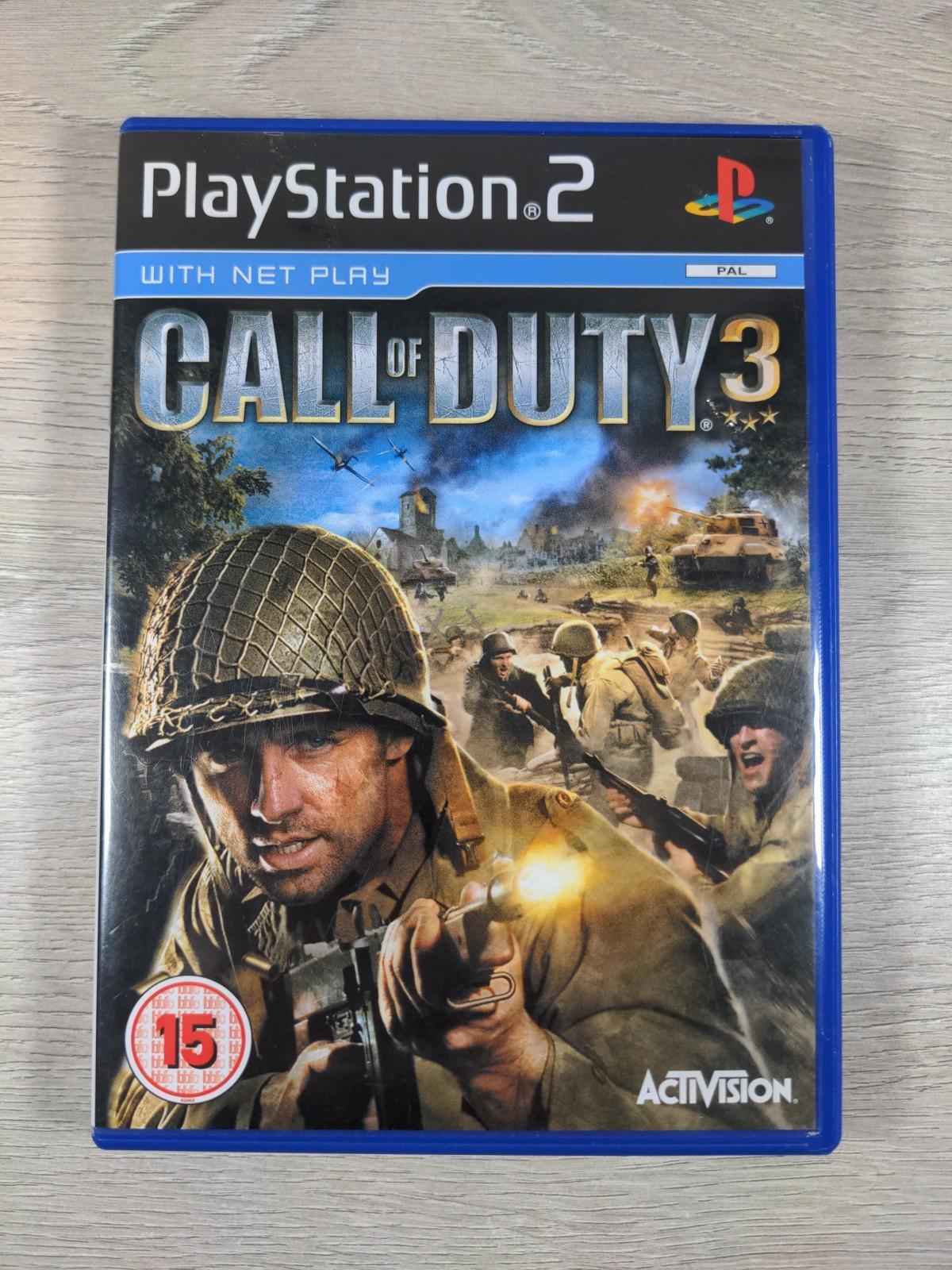 Call of Duty 3 2006 Playstation 2 PS2 Game + Manual Tested & Working