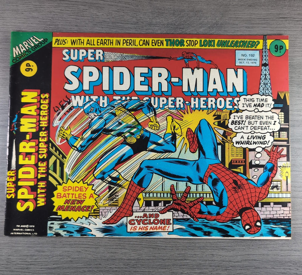 Super Spider-Man With The Super Heroes No. 192 Marvel Comics 13th October 1976