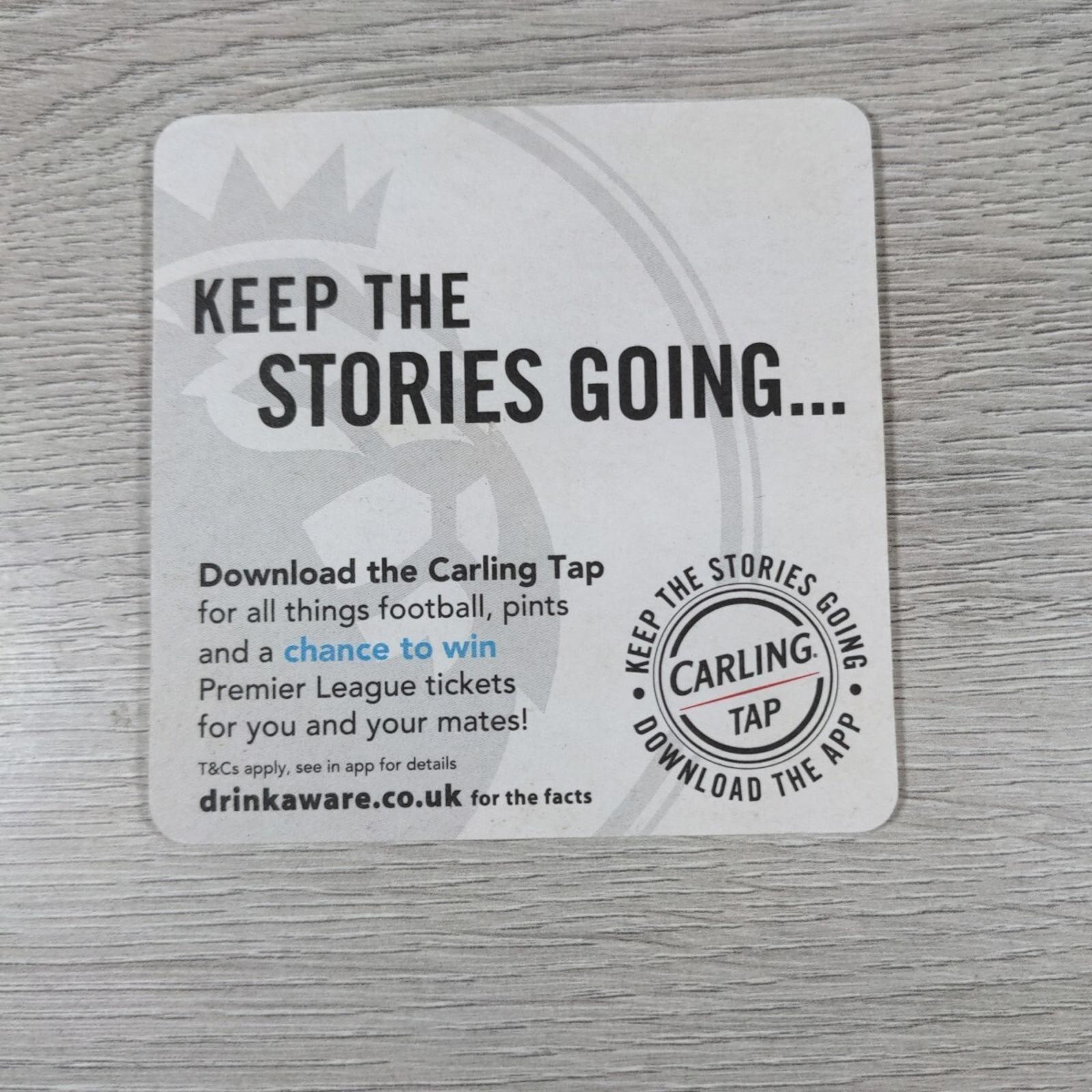 Carling 5 x Vintage Beer Mats Pub Bar Coaster Breweriana - Retrorama UK