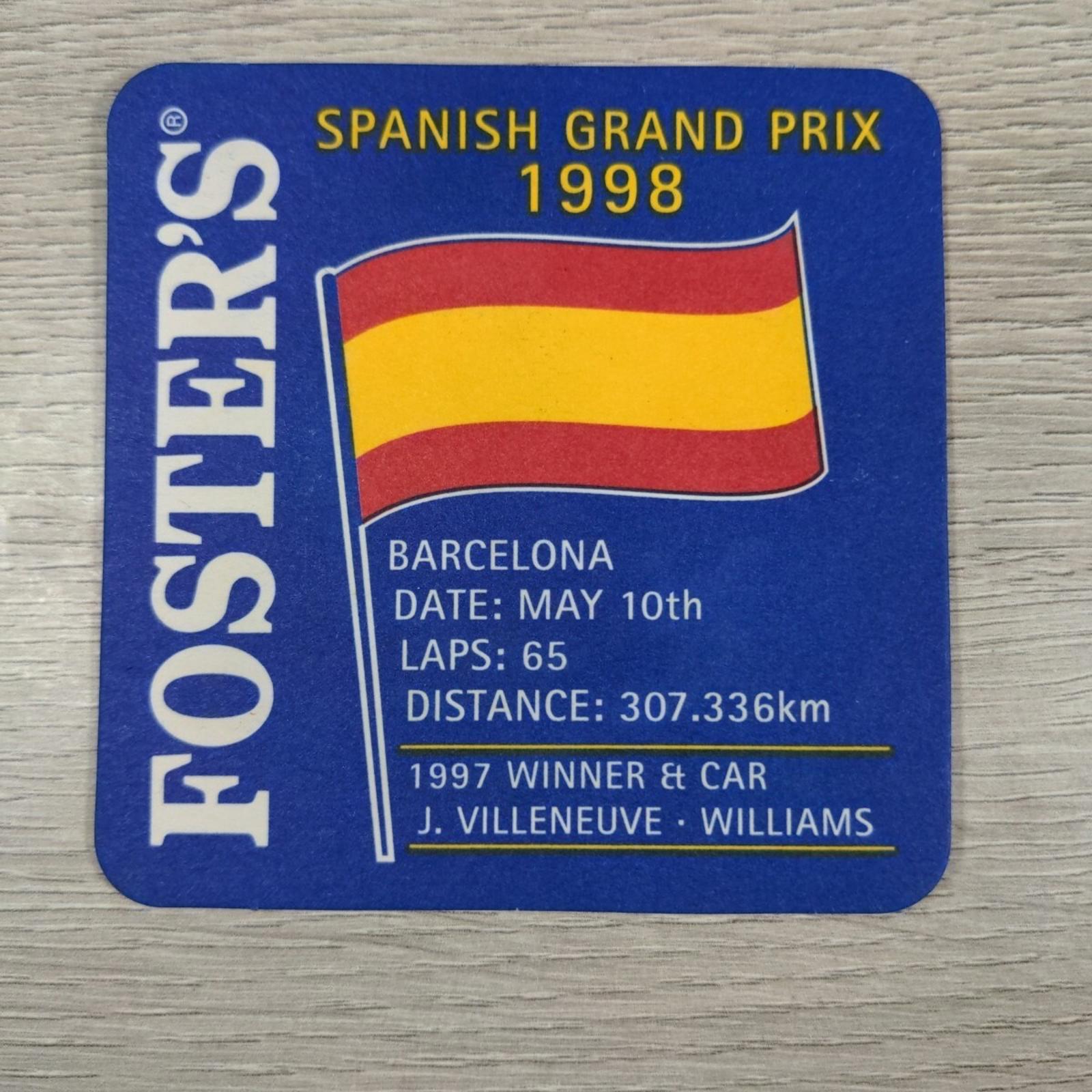 Fosters 5 x Grand Prix Vintage Beer Mats Pub Bar Coaster Breweriana - Retrorama UK